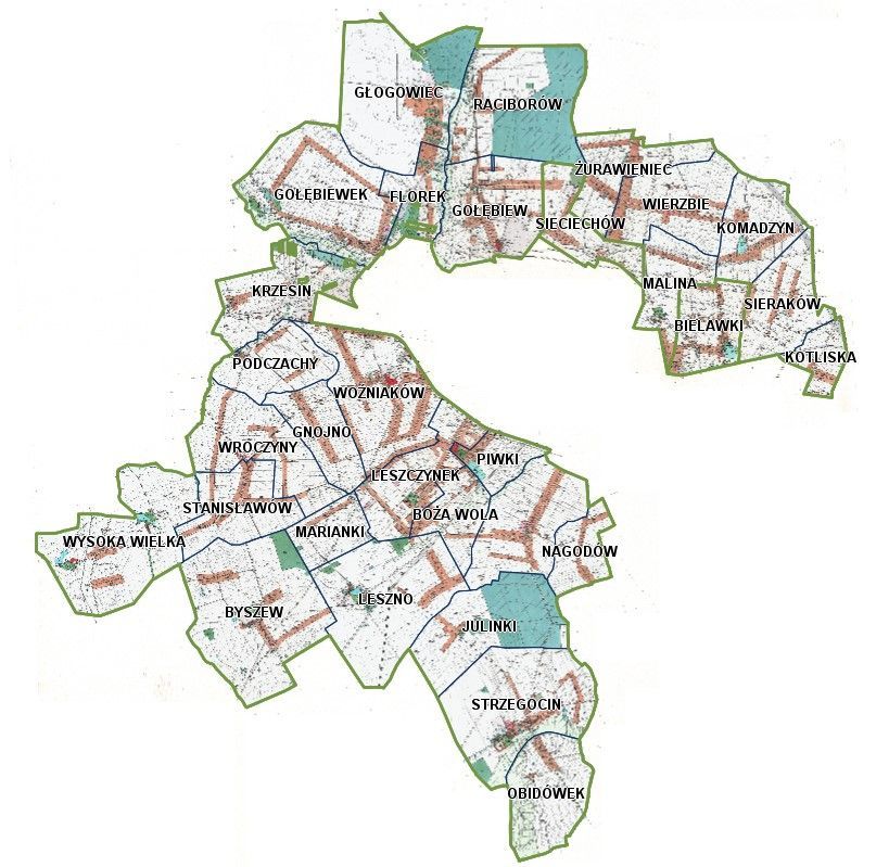 mapa gminy kutno